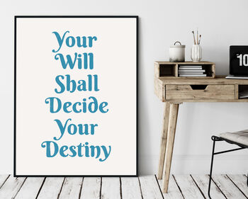Jane Eyre Quote Print, Your Will Shall Decide Your Destiny, 2 of 4