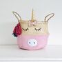 Children's Seagrass Unicorn Belly Basket, thumbnail 3 of 4