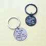 Be Safe Round Adult Keyring, thumbnail 1 of 5