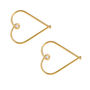 Heart Hoop Diamond Earrings, thumbnail 1 of 5