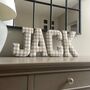 Beige Check Fabric Letters, thumbnail 3 of 8