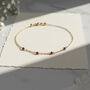 Ruby Birthstone Bracelet – Delicate Gold 40th Birthday Gift For Her, thumbnail 1 of 10