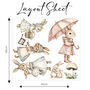 Pink Rabbit Wall Sticker Set, thumbnail 2 of 2