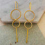 Sterling Silver Double Circle Topaz Ear Cuffs, thumbnail 4 of 8
