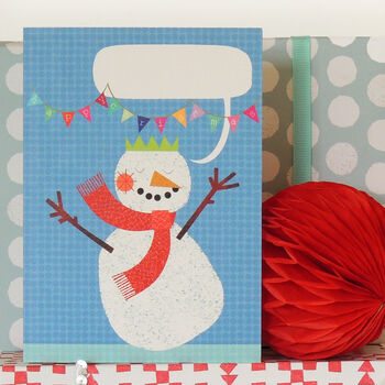 Personalised Christmas Snowman Card, 4 of 4