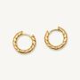 Minimalist Croissant 14k Gold Plated Hoop Earrings, thumbnail 8 of 8