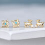 Gold Vermeil Zodiac Stud Earrings, thumbnail 9 of 12