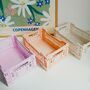 Mini Coloured Scandi Stackable Storage Crate, thumbnail 4 of 10