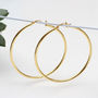 Rose Or Yellow Gold Plated Large Hoop Earrings, thumbnail 3 of 8