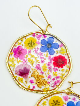 Large Statement Necklace With Colourful Flowers, 5 of 12