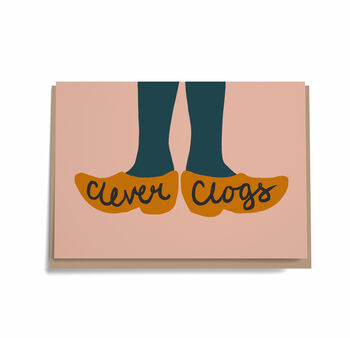 Clever Clogs Greetings Card, 6 of 6