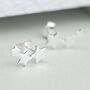 Sterling Silver Triple Star Ear Climbers, thumbnail 2 of 5