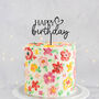 Happy Birthday Cake Topper With Heart, thumbnail 1 of 3