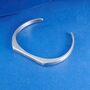 Silver Open Cuff Bangle, Engraved Bracelets For Men And Women, thumbnail 7 of 10