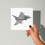 Eurofighter Typhoon – Hand Drawn Military Aviation Greeting Card Illustration, thumbnail 1 of 5