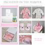Personalised Dressing Gown And Blanket Baby Girl Hamper, thumbnail 5 of 12