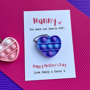 Nanny/Grandma Heart Pop Fidget Toy Mother's Day Card, 3 of 4