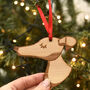 Greyhound/Whippet Dog Wooden Christmas Decoration, thumbnail 6 of 6