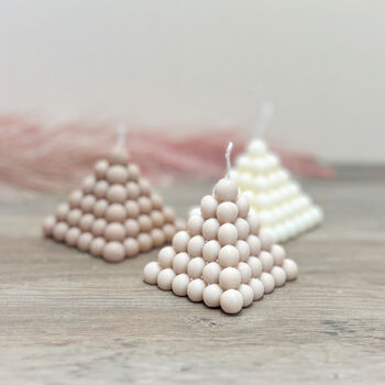 Pyramid Bubble Candle Triangular Pillar Candles, 4 of 12