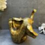 Drunken Elephant Wine Bottle Holder In Aged Gold Gift, thumbnail 4 of 12
