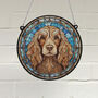 Cocker Spaniel Chocolate Stained Glass Effect Suncatcher, thumbnail 1 of 6