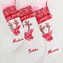 Personalised Reindeer Christmas Stocking, thumbnail 5 of 10