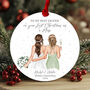 Personalised Best Friend Last Christmas As A Miss Bauble – Bride To Be Christmas Ornament, thumbnail 1 of 6