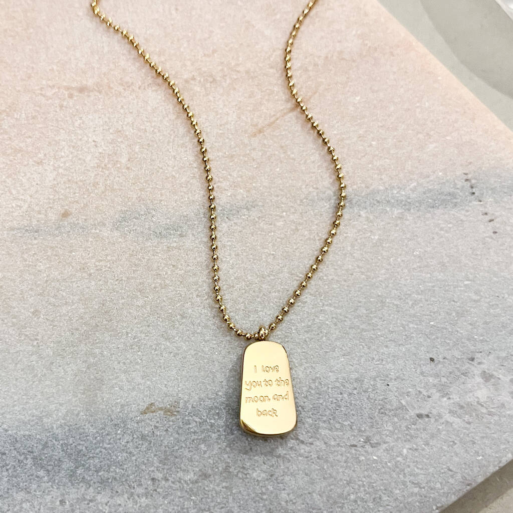Engraved 'I Love You To The Moon And Back' Pendant Necklace, 1 of 1
