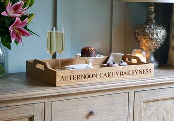 Large Personalised Oak Butler's Trays, 6 of 6