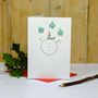 Personalised 'Juggling Snowman' Handmade Card, thumbnail 6 of 10
