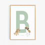 Personalised Children's Initial And Pet Print, thumbnail 4 of 7