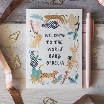 Personalised Welcome To The World New Baby Card, 5 of 10