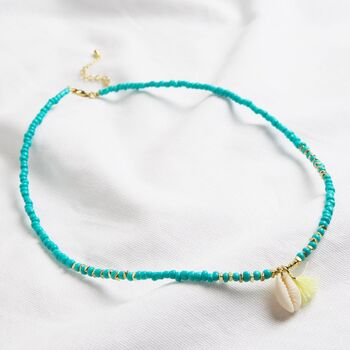Beaded Shell Charm Necklace, 10 of 10
