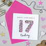 Leopard Love 17th Birthday Card, thumbnail 1 of 3