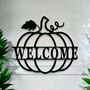 Autumn Metal Pumpkin Welcome Sign, thumbnail 2 of 6