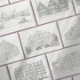 The Langham, London, Hand Drawn Illustration Wedding Venue Gift, thumbnail 2 of 3