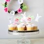 Pack Of 12 Bunny Floral Cupcake Toppers, thumbnail 5 of 7