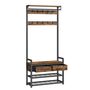 Hall Tree With Bench, Coat Rack And Shoe Storage, thumbnail 6 of 7