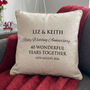 Personalised Ruby Wedding Anniversary Cushion, thumbnail 1 of 4