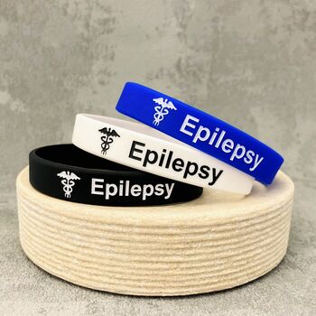 Epilepsy Silicone Medical Alert Wristband, 4 of 9