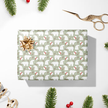 Polar Bear Christmas Wrapping Paper, 8 of 9