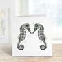Two Seahorses Marine Greeting Card, thumbnail 7 of 7