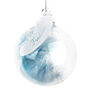 Personalised Glass Feather First Christmas Bauble, thumbnail 4 of 4