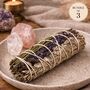 White Sage, Lavender And Rosemary Smudge Bundle Of Three, thumbnail 1 of 3