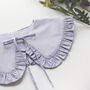 Pastel Purple Cotton Detachable Collar With Frill, thumbnail 3 of 6