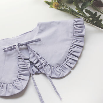 Pastel Purple Cotton Detachable Collar With Frill, 3 of 6