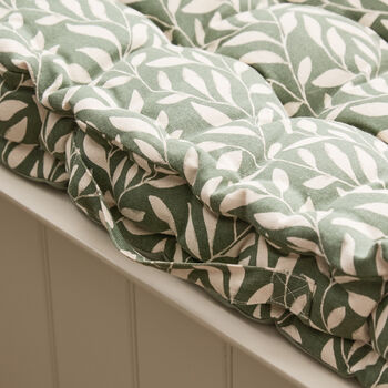 Botanical Leaves Padded Bench Cushion, 4 of 8