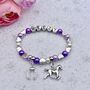 Personalised Horse + Horse Shoe Charm Bracelet, thumbnail 5 of 7