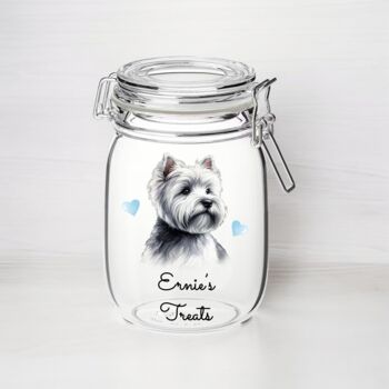 Personalised West Highland Terrier Dog Treat Jar, 2 of 2