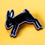 Black Rabbit Brooch, thumbnail 3 of 6